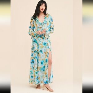 Anthropologie Ray's For Days Floral Maxi Dress with Slit